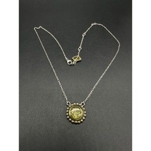 Sterling Silver 925 Virgins Saints & Angels, San Benito medallion necklace 18"